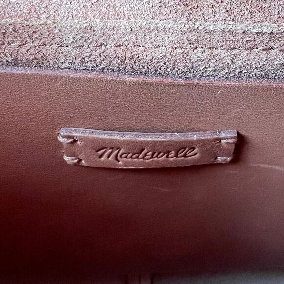 MADEWELL The Abroad Shoulder Bag Colorblock Edition Tan Leather Medium Large - Picture 13 of 16